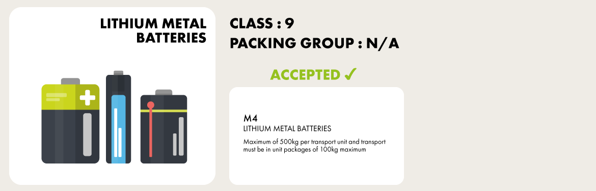 Eurotunnel Freight Dangerous Goods - Batteries