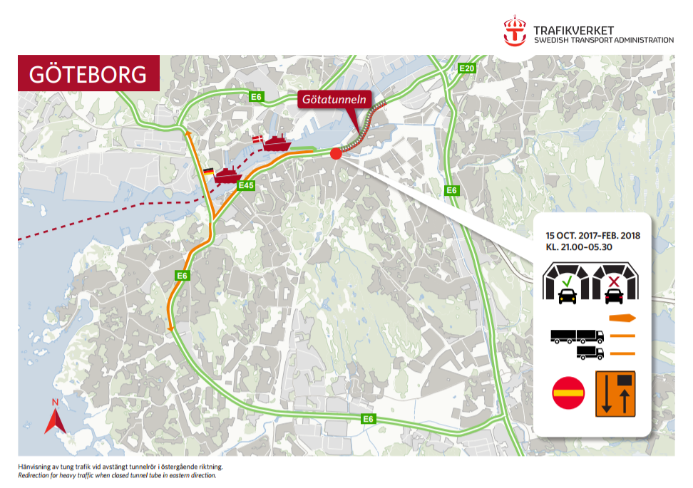 Gothenburg tunnel diversion