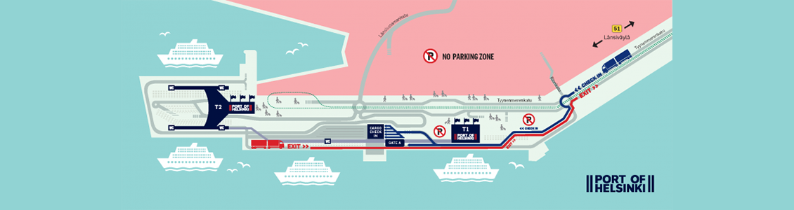 Port of Helsinki map