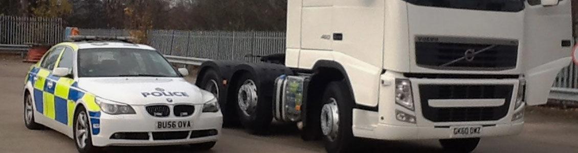 Speeding police HGV