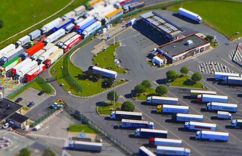 Eurotunnel truck park