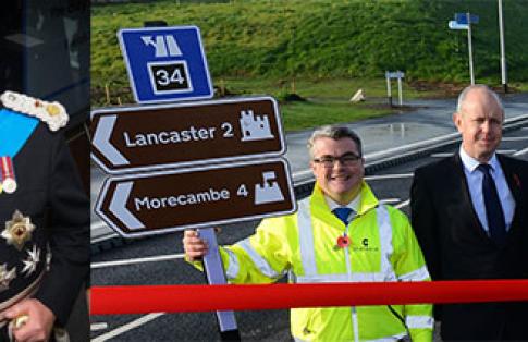 Lord Lieutenant Lancashire Bay Gateway Opening Plaque