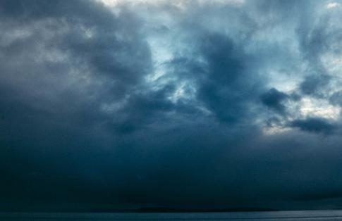 Stormy beach